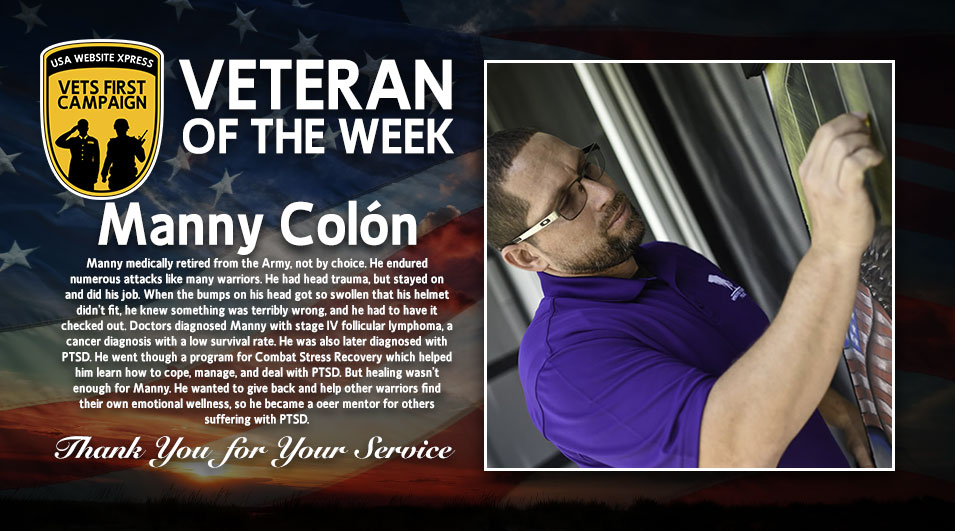 Manny Colon, Operation American Hero, Veteran of the Week