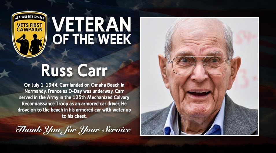 Russ Carr, Operation American Hero, Veteran of the Week