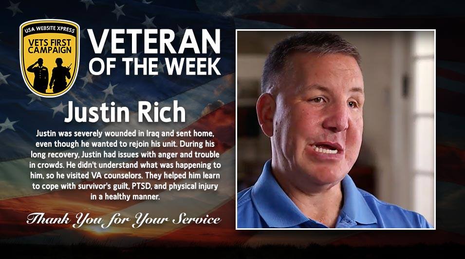 Justin Rich, Operation American Hero, Veteran of the Week