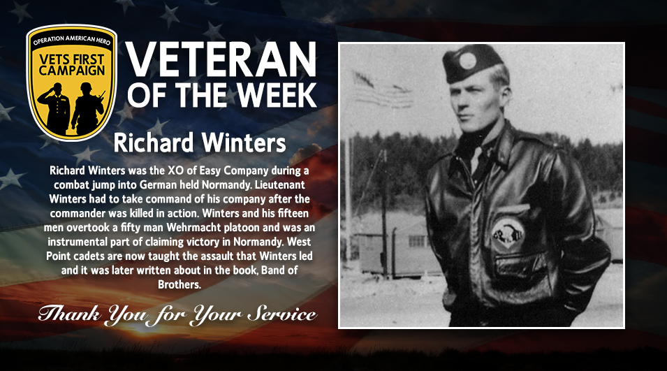 Richard Winters, Operation American Hero, Veteran of the Week